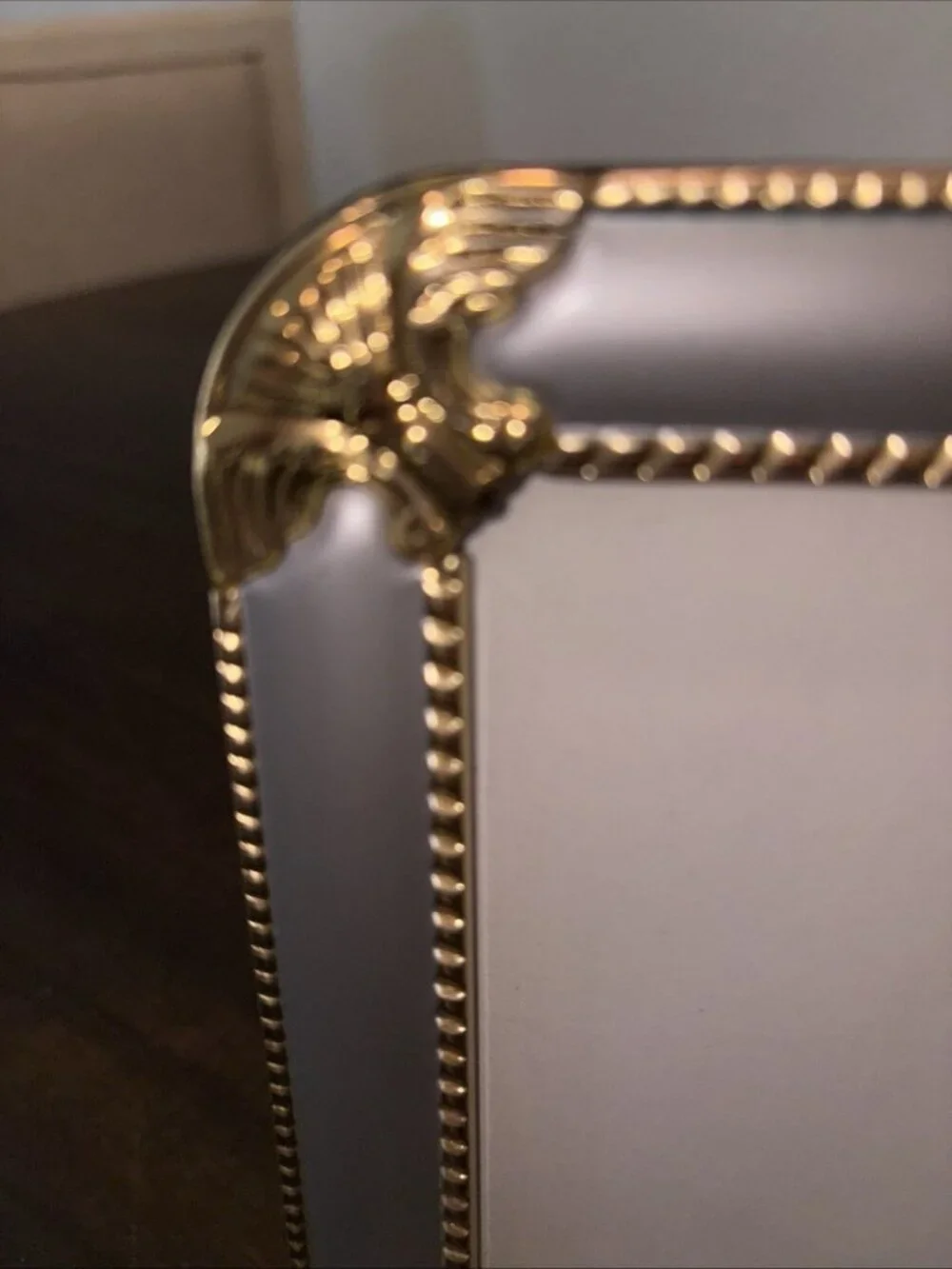 Vintage Elysees Polished Silver & Brass Scroll Frame for 5
